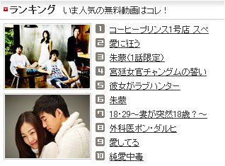 アジナビの「ランキング」